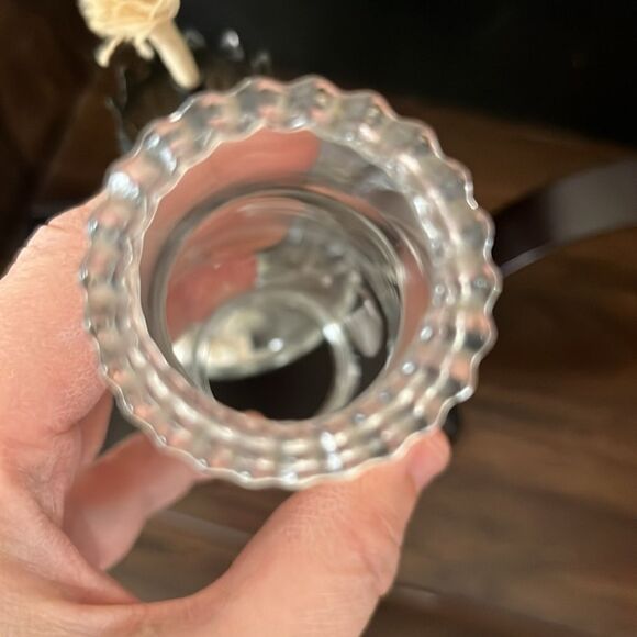 Unique Glass Oil Lamp Matched with a Rectangular Metal Chamber-stick - Picture 10 of 15